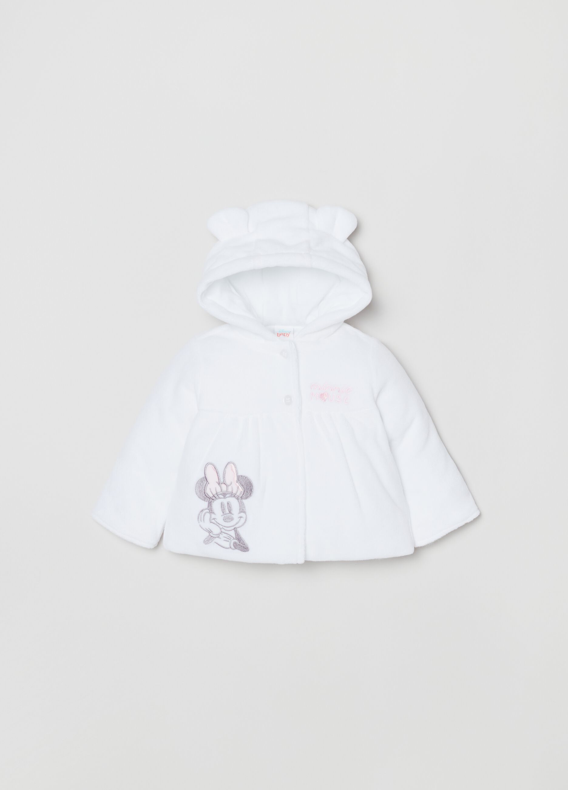 Giacca in velour con ricamo Minnie_0