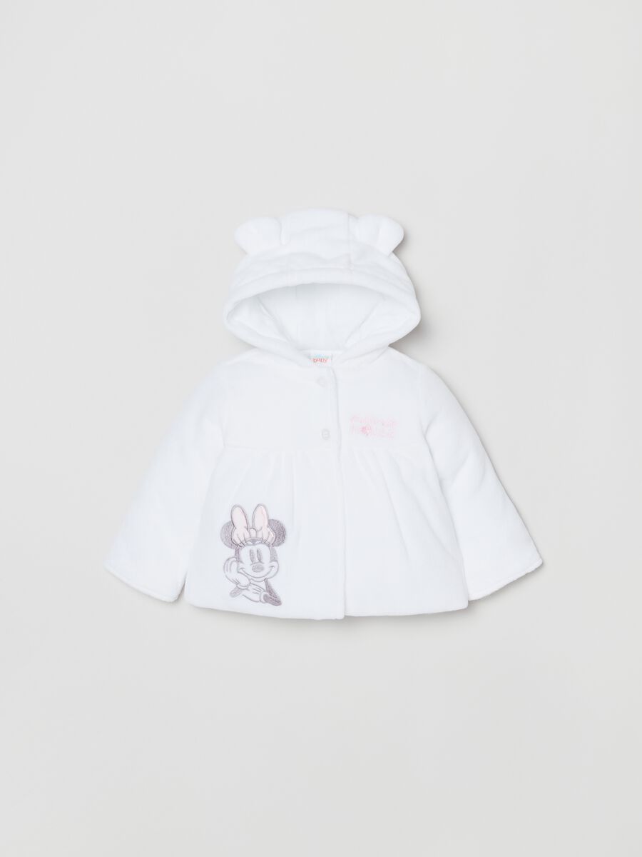 Giacca in velour con ricamo Minnie_0