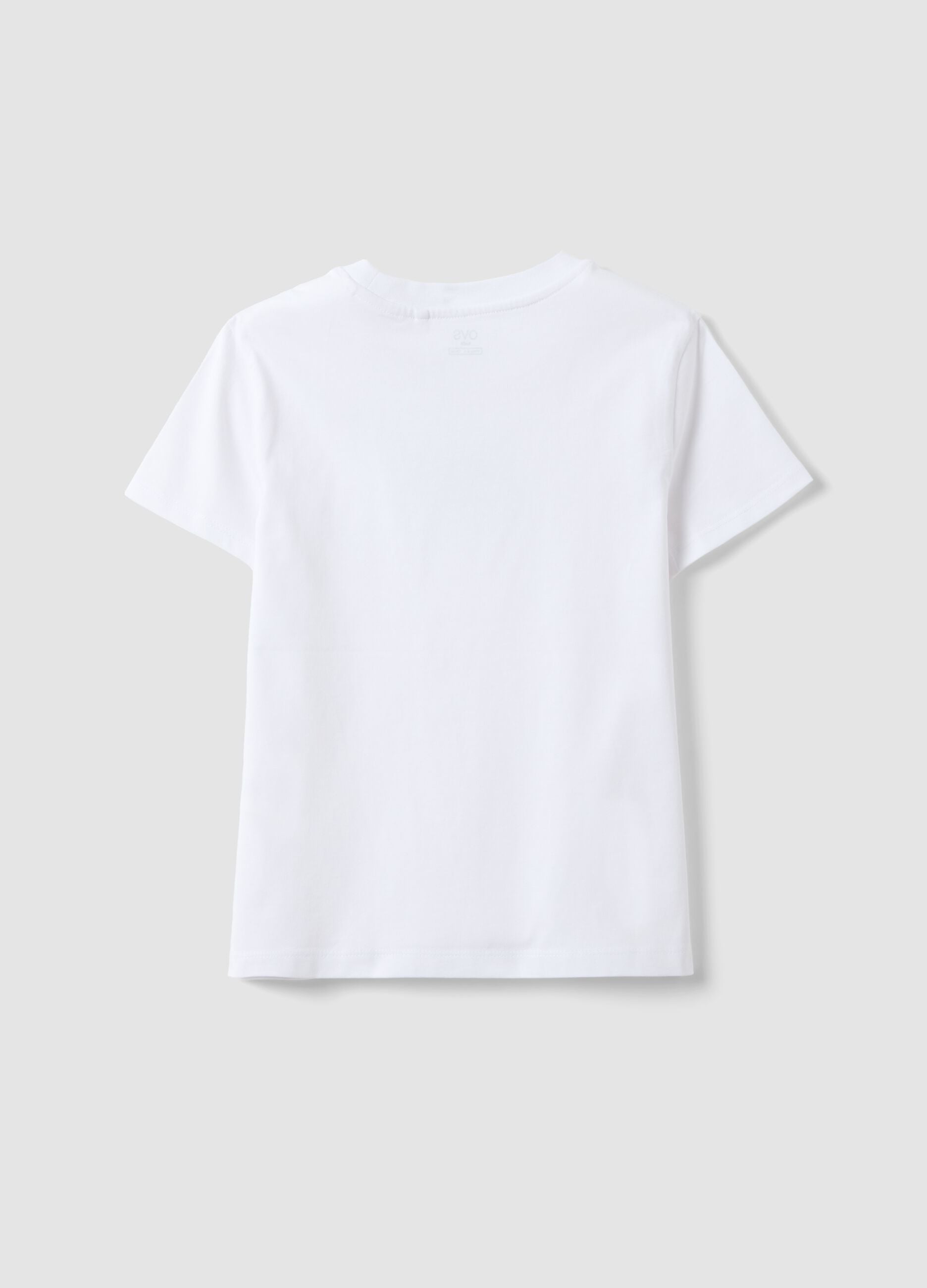 T-shirt in puro cotone bianca da ragazza regular fit con frase