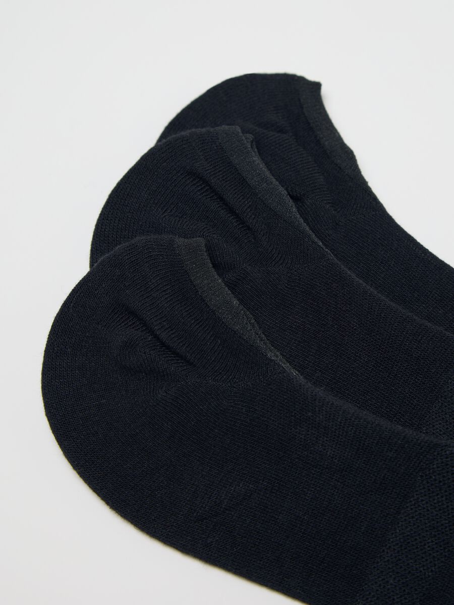 Three-pack black stretch pop socks_2