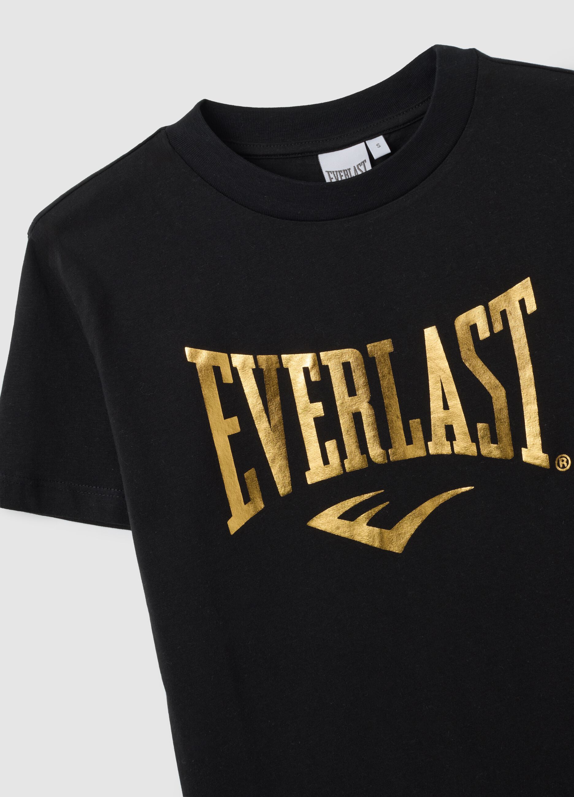 T-shirt in puro cotone nero regular fit Everlast