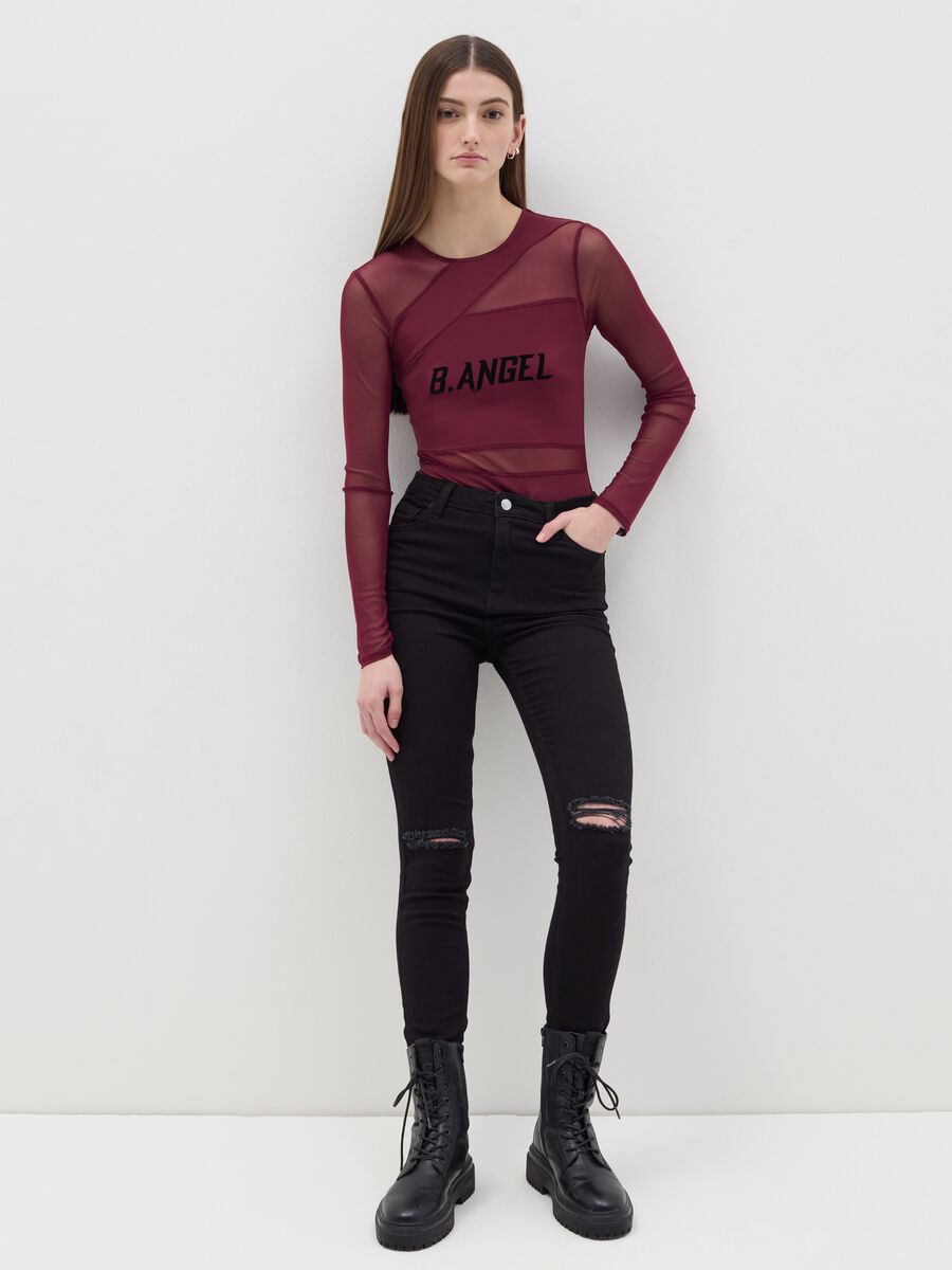 Long-sleeved mesh bodysuit with print_1