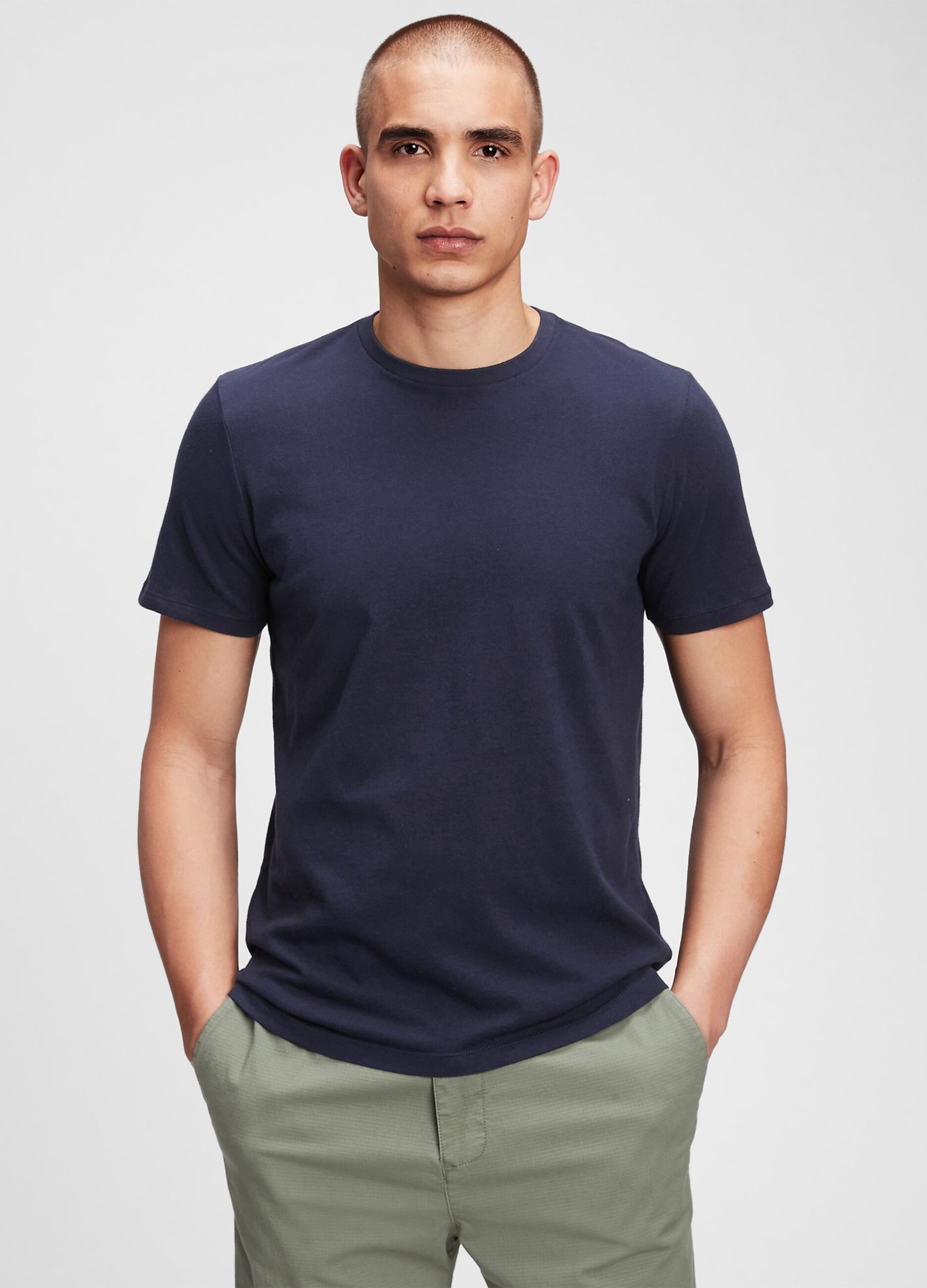 Cotton T-shirt with round neck