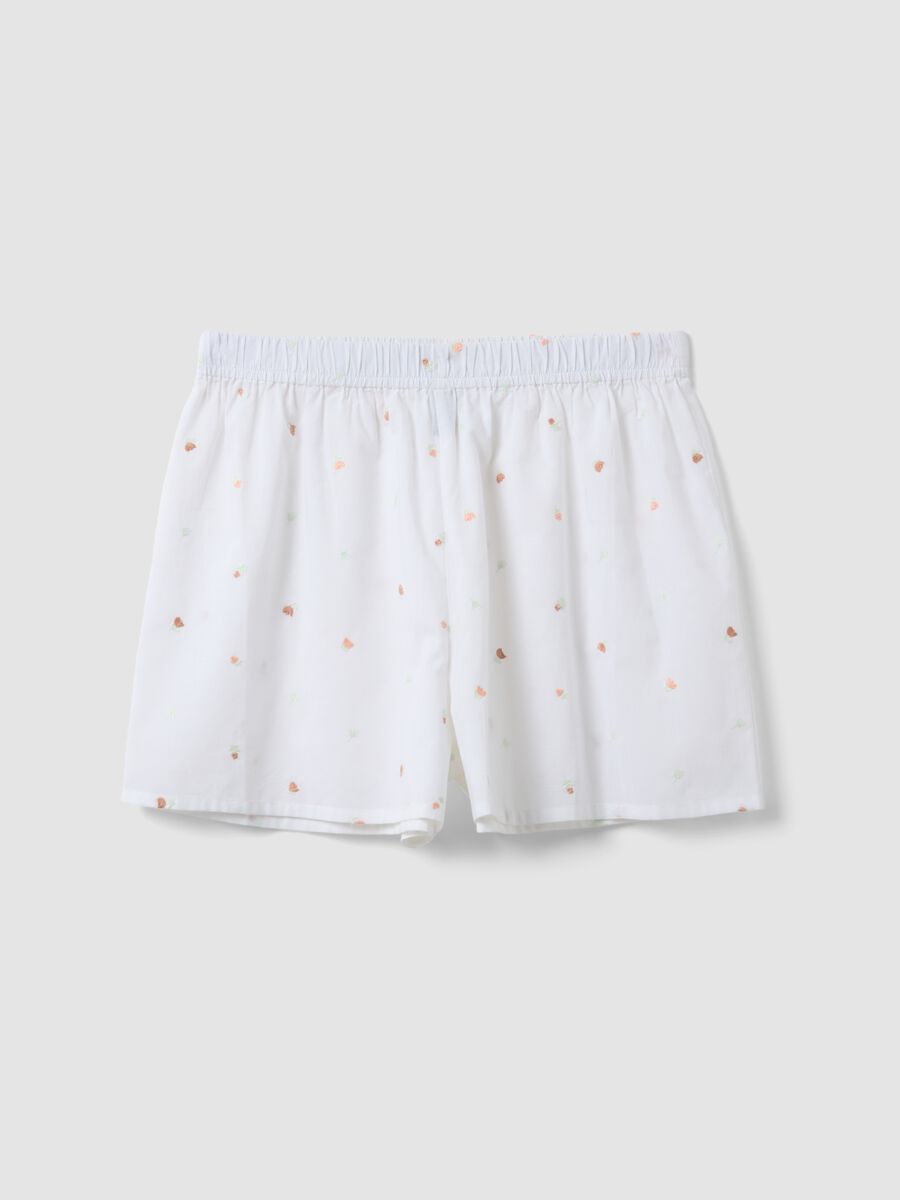 White organic cotton pyjama shorts_4