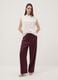 Red wide-leg trousers with regular waist_0