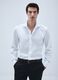 Men's white slim fit pure cotton shirt, easy iron_0