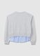 Girls' grey cotton blend sweatshirt with regular fit_1