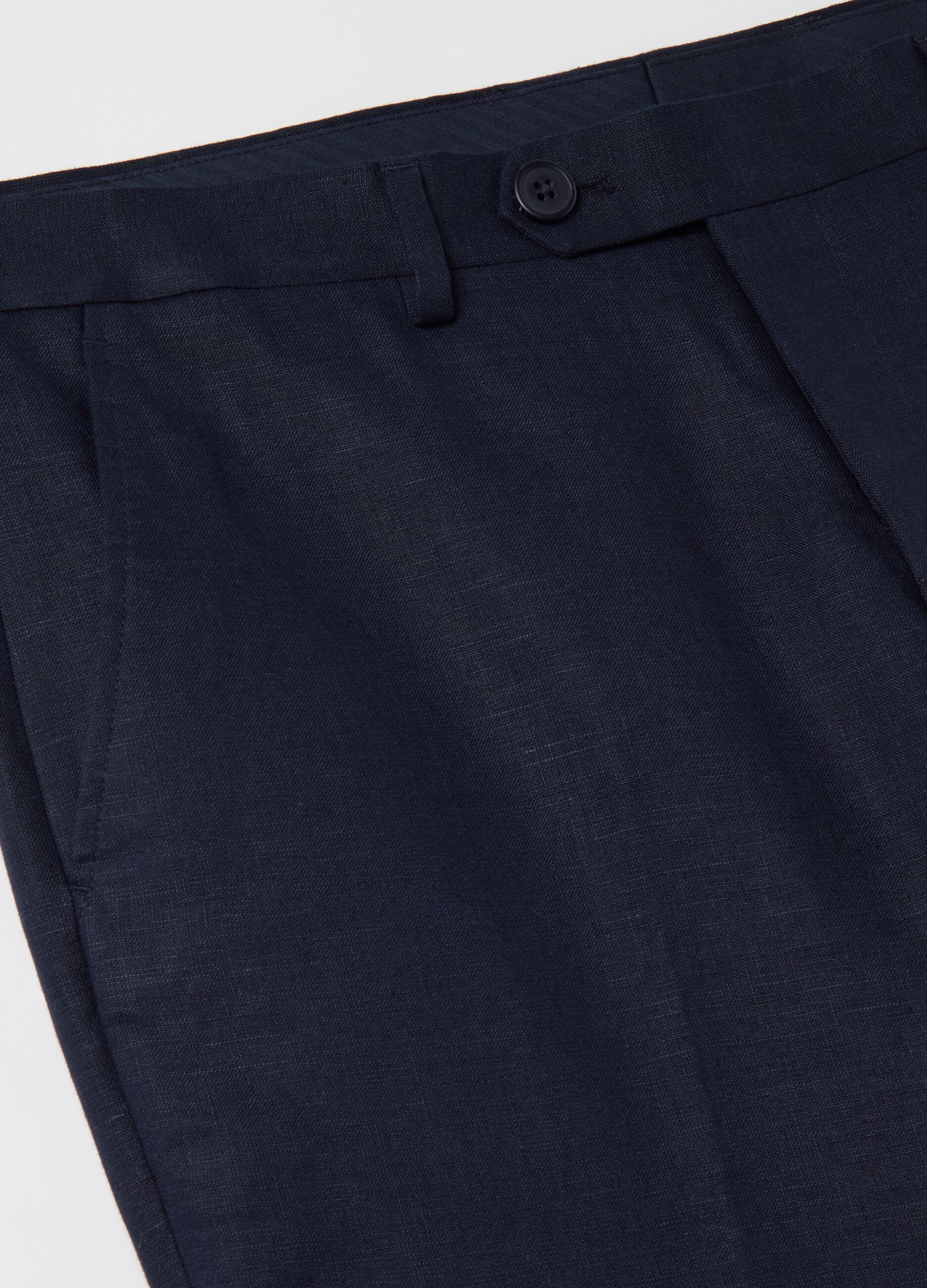 Pantaloni regular fit in lino Contemporary