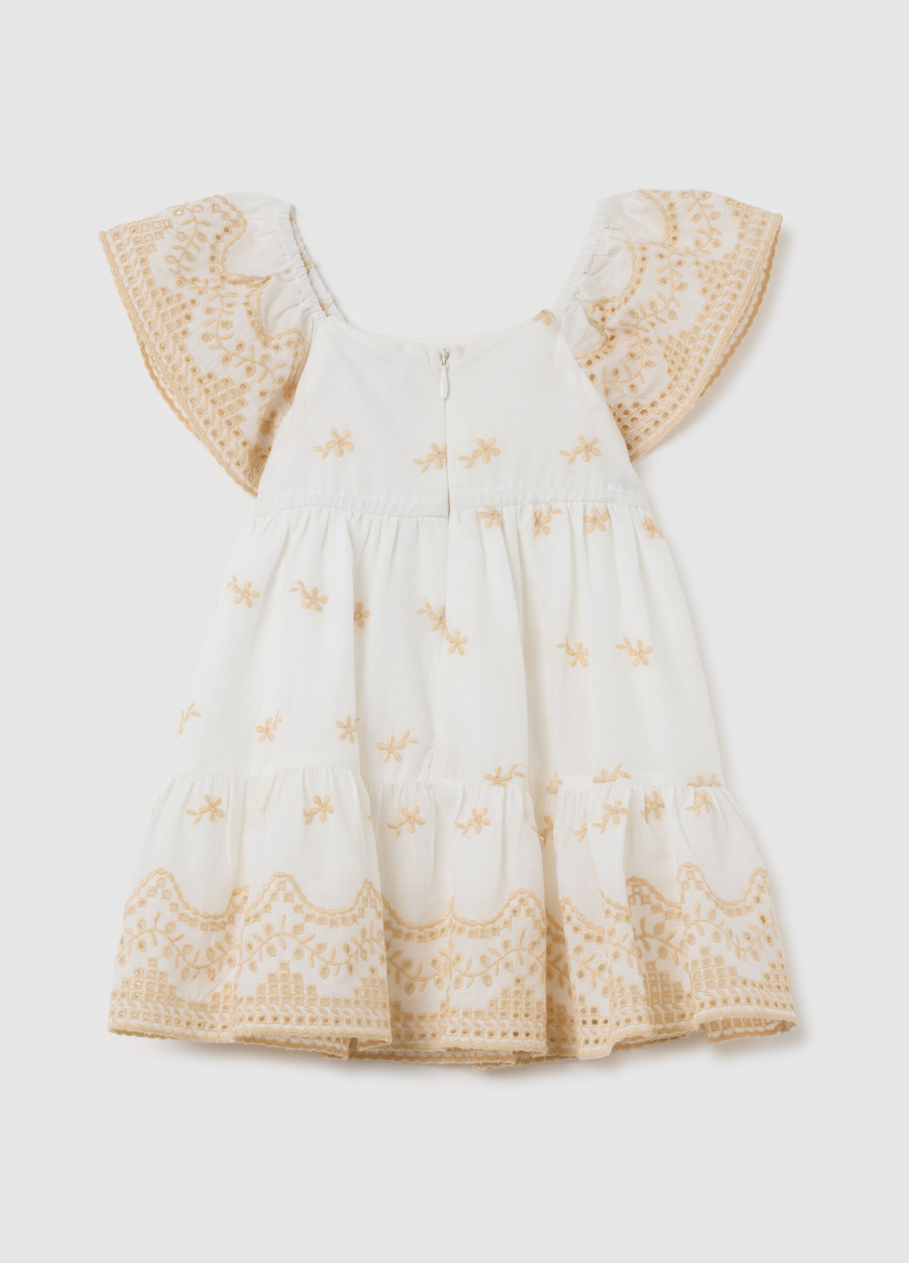 Multicolour pure cotton regular fit girl's dress