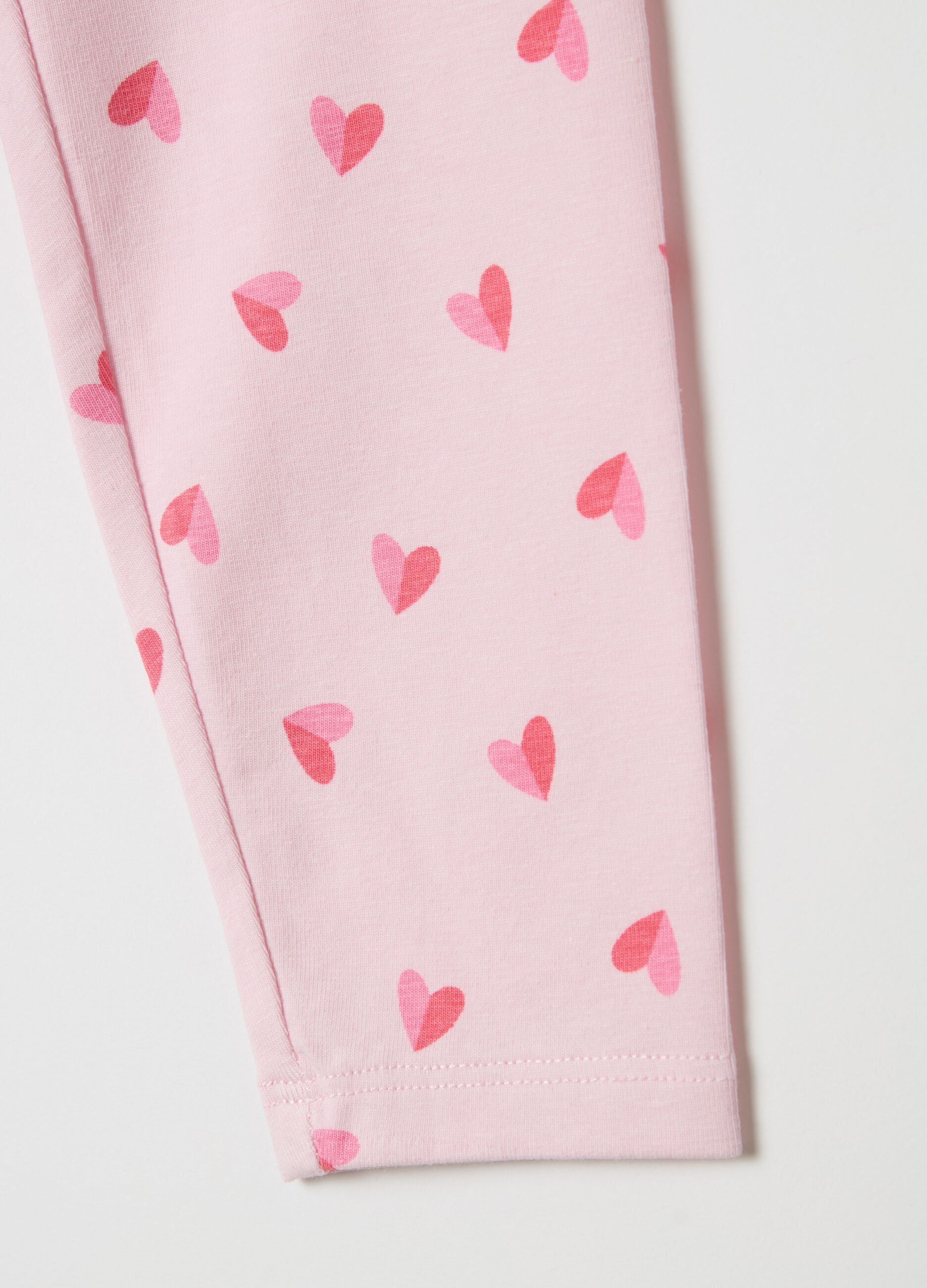 Two-pack leggings in stretch cotton with print