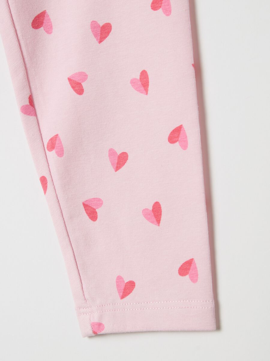 Two-pack leggings in stretch cotton with print_3