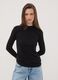 Black stretch viscose crew-neck T-shirt_2