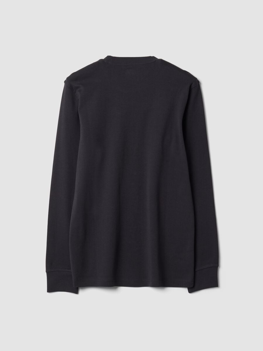 Grey pure cotton crew-neck T-shirt, regular fit_2