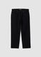Black denim jeans in pure cotton, relaxed fit_0