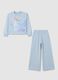 Girls' blue cotton blend regular fit set_0