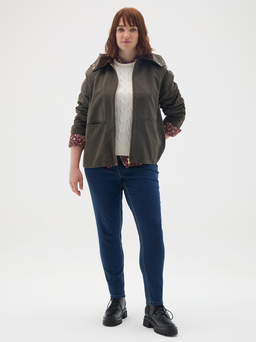 Brown Cotton Blend Jacket Regular Fit_1