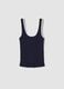 Blue pure cotton tank top_0