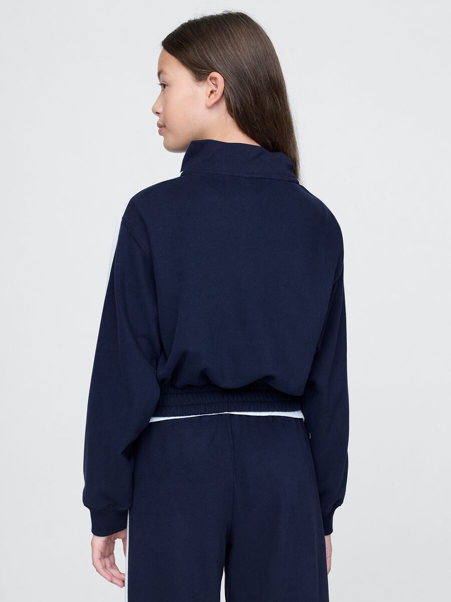 Blue zip-front hoodie for girls GAP Kids_2