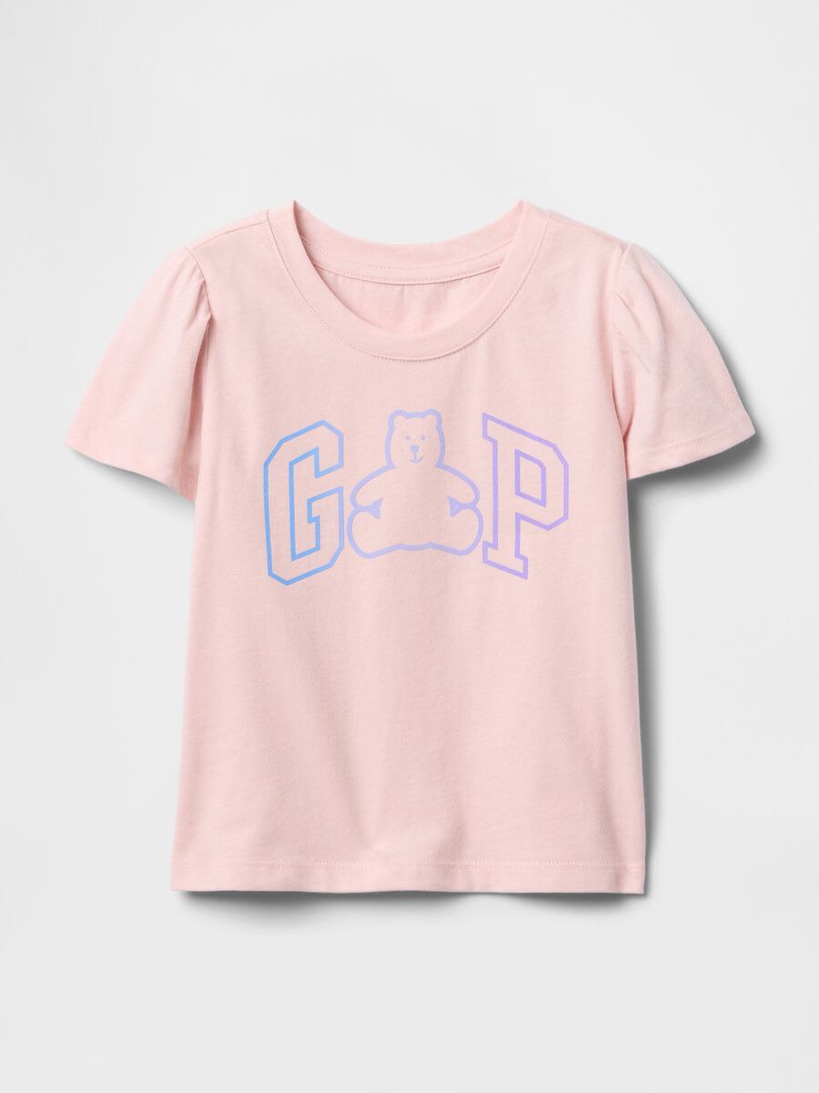 Pink short sleeve cotton T-shirt GAP Kids_0