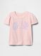 Pink short sleeve cotton T-shirt GAP Kids_0