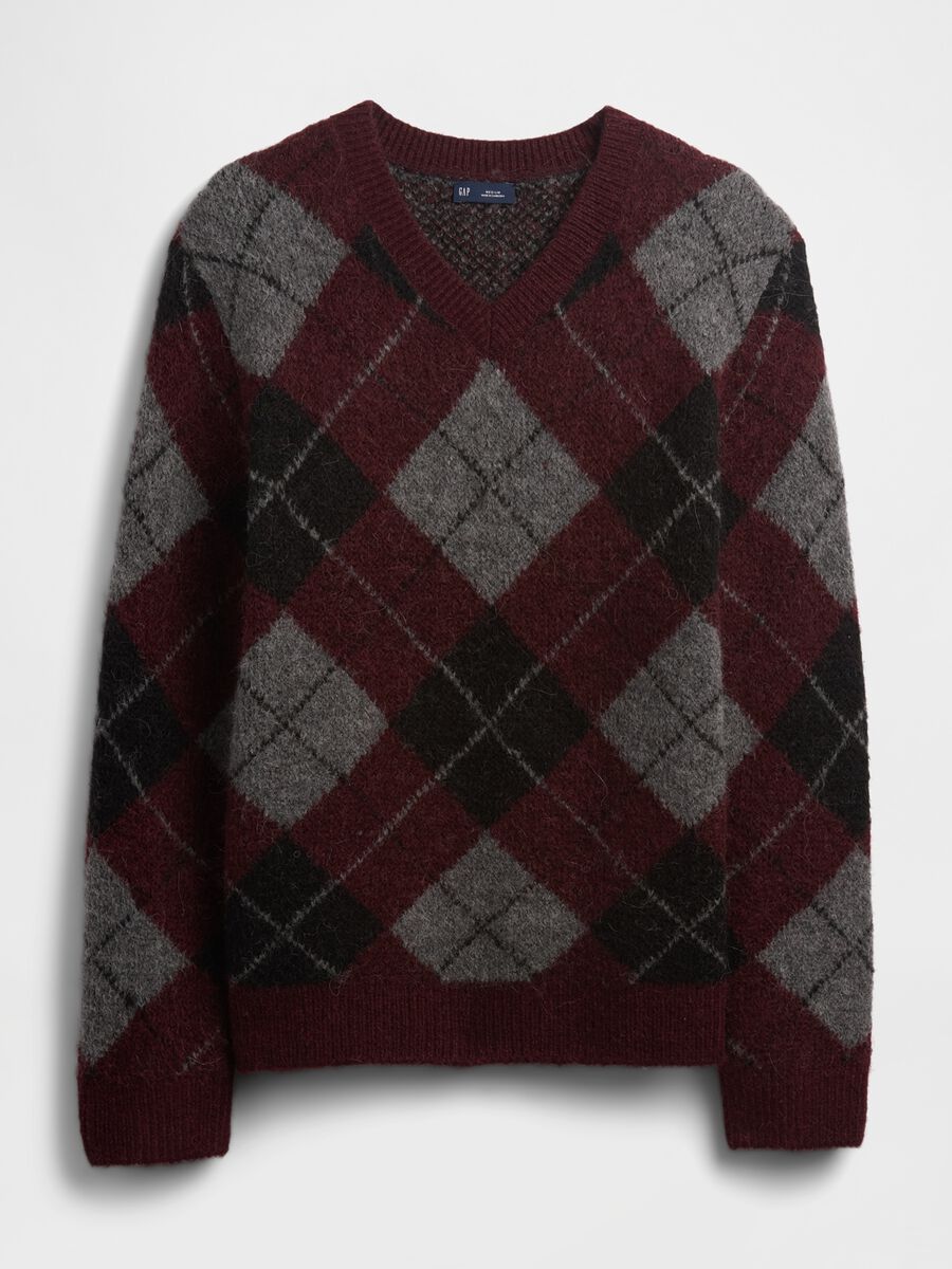 Multicolour pullover in stretch fabric with tartan pattern_3