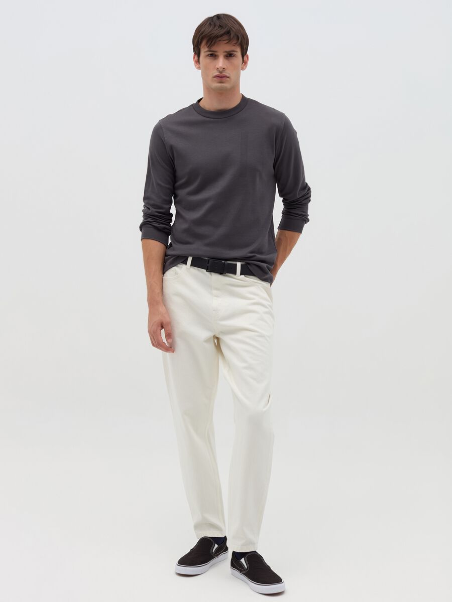 Long-sleeved T-shirt in interlock cotton_3