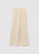 Girls' Beige Corduroy Trousers with a Relaxed Fit_0