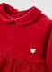 Baby girl's red dress in regular fit cotton blend with glitter tulle_2