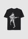 Boy's black pure cotton oversized T-shirt_1