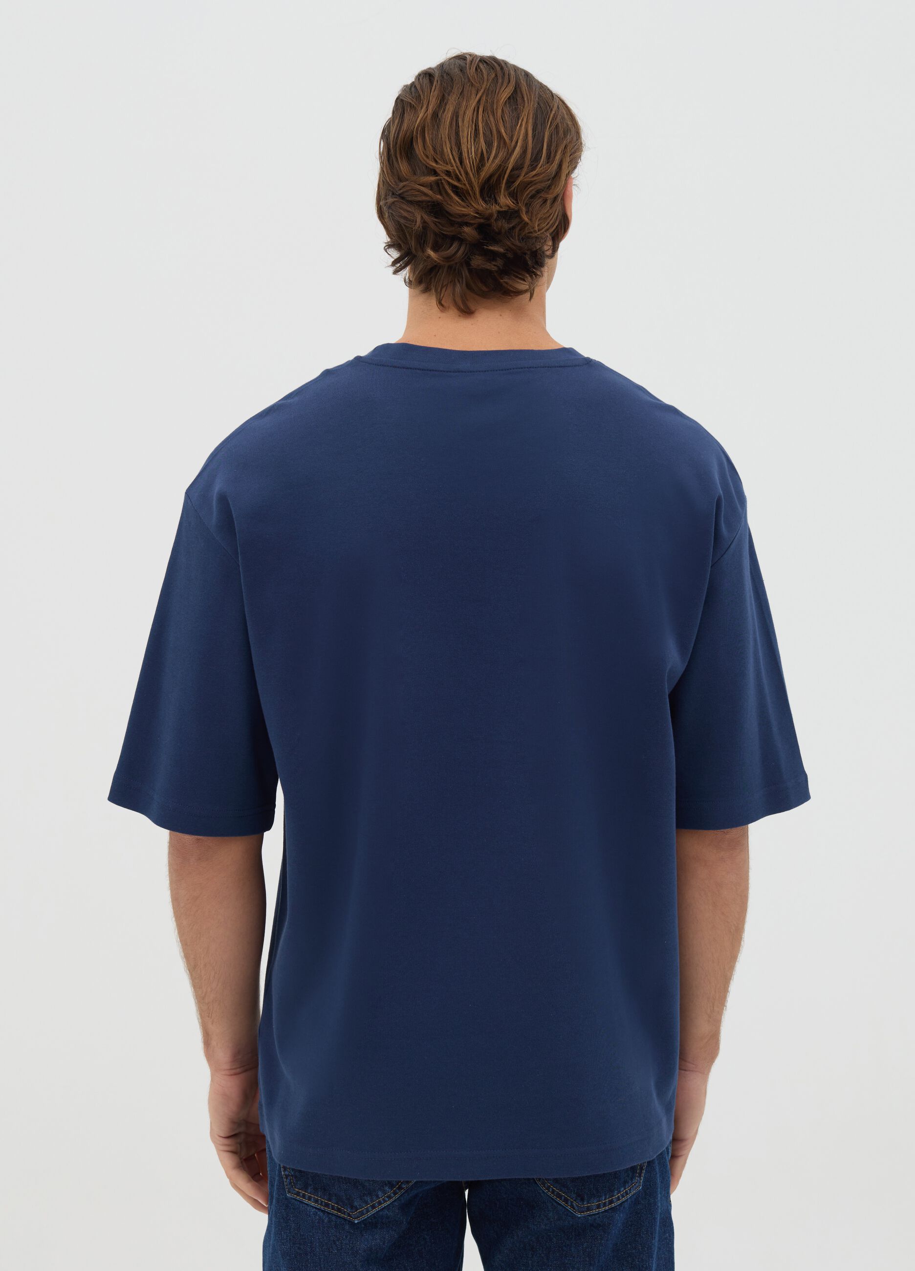 Pure Cotton Short Sleeve Blue T-shirt