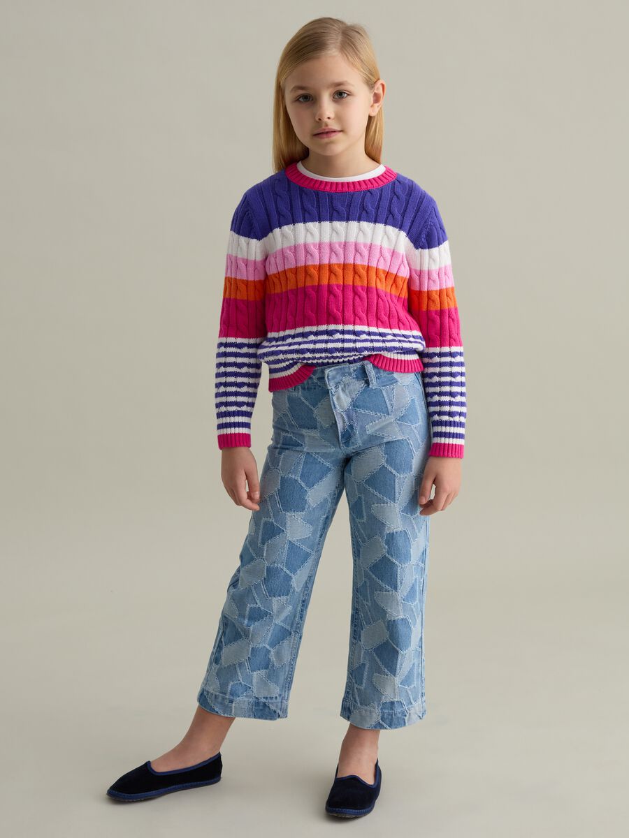 Straight-fit patchwork-effect jeans_1