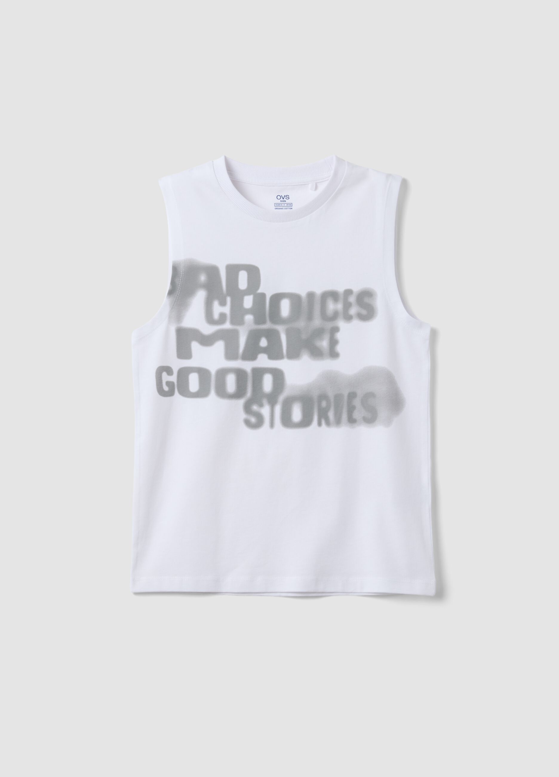 White organic cotton tank top