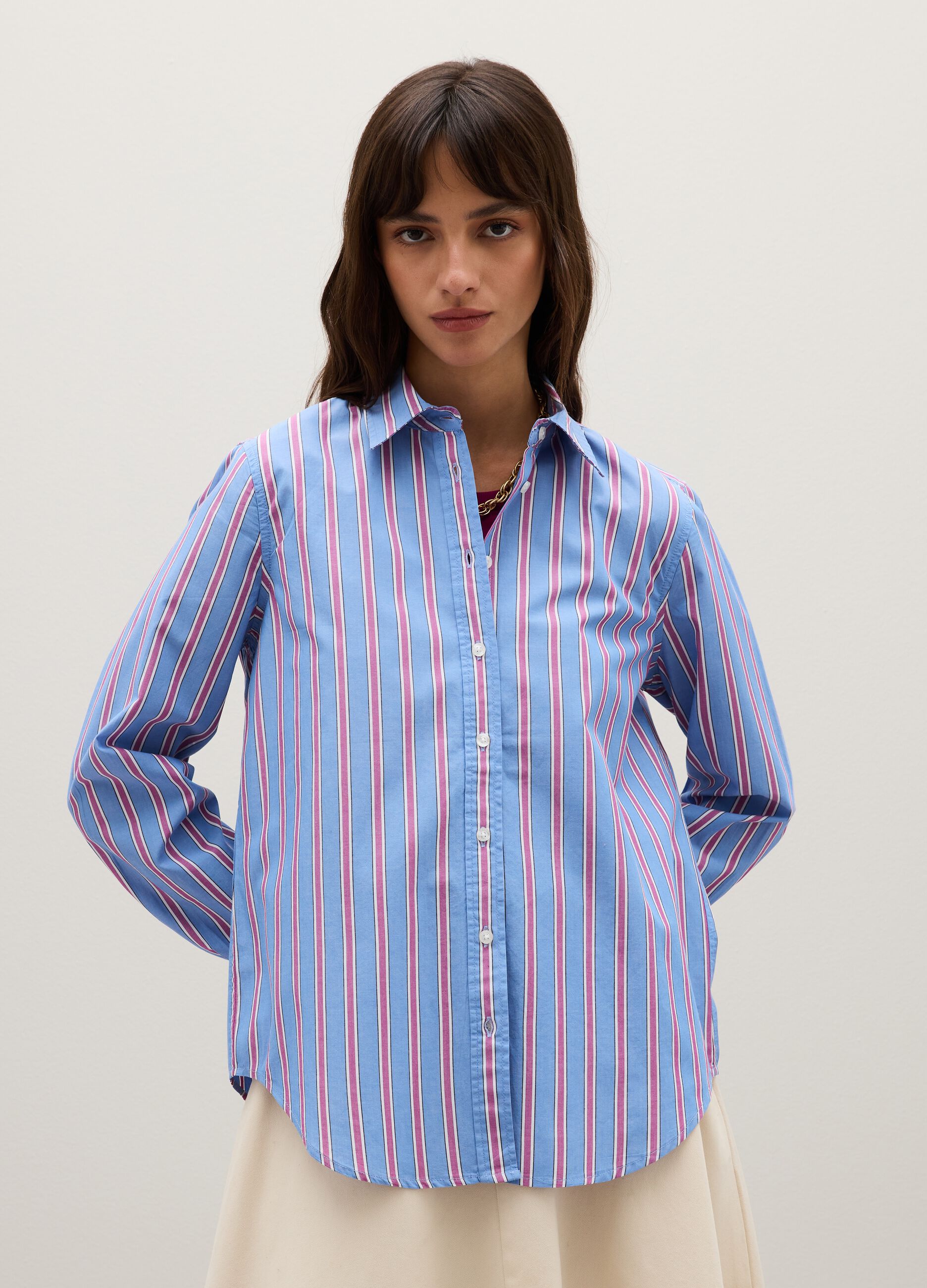 Multicolour pure cotton regular fit shirt