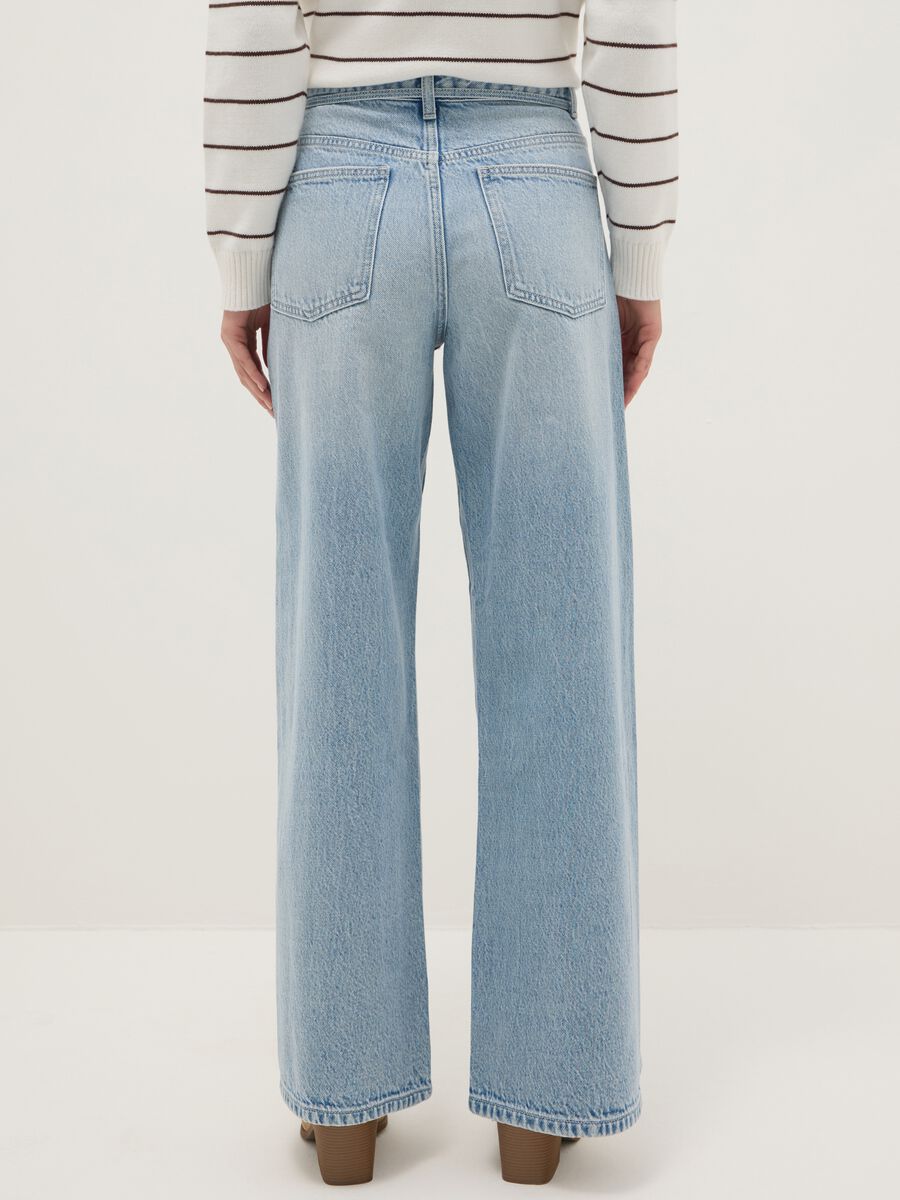 Pure Cotton Blue Wide Leg Jeans_2