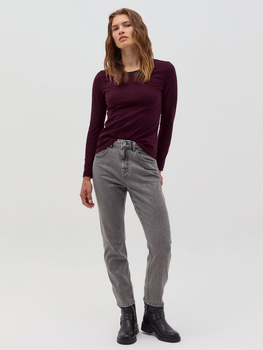 Slim ribbed T-shirt with long sleeves_1