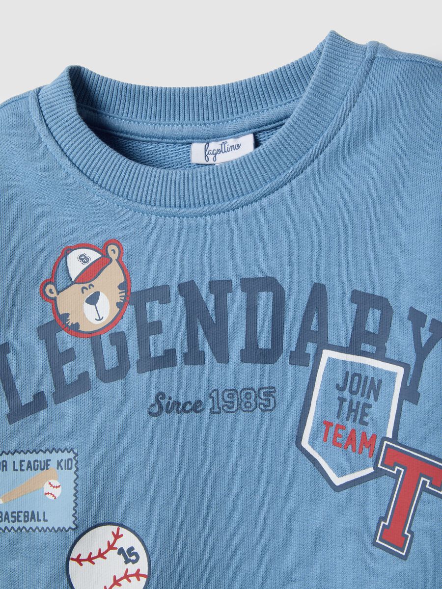 Regular fit azure pure cotton outfit for baby_2