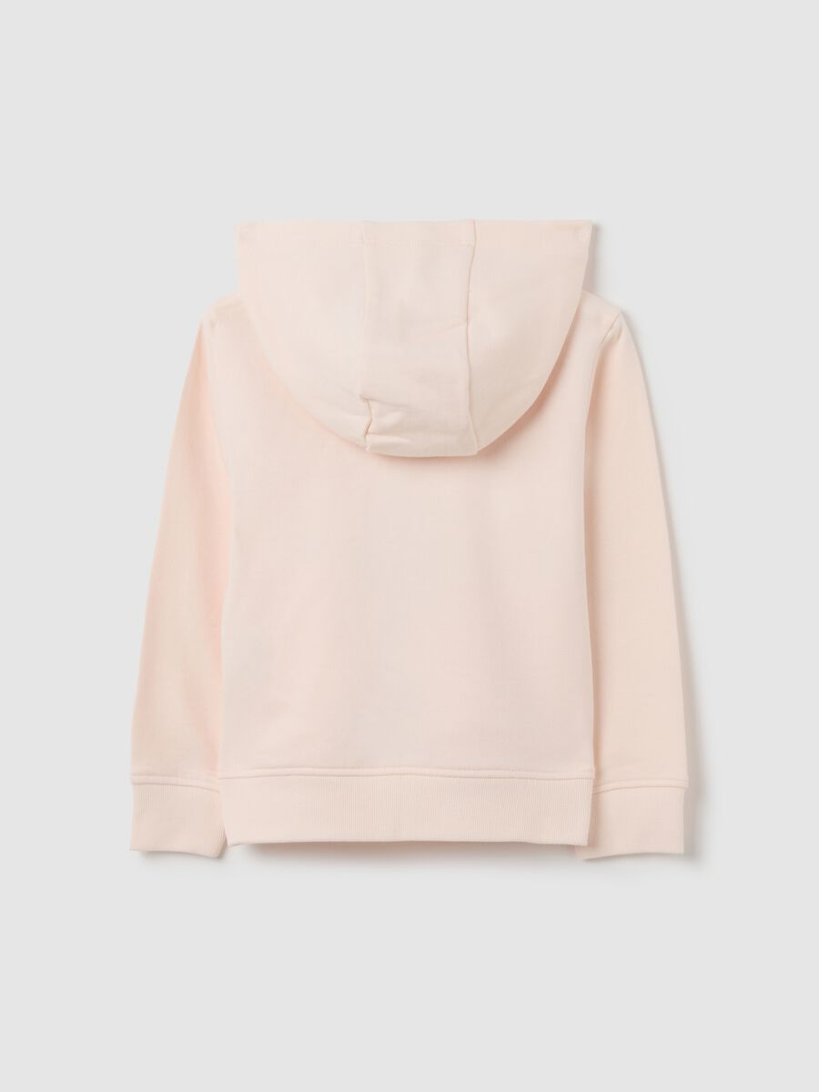 Girls' sweatshirt in pure beige cotton regular fit_1