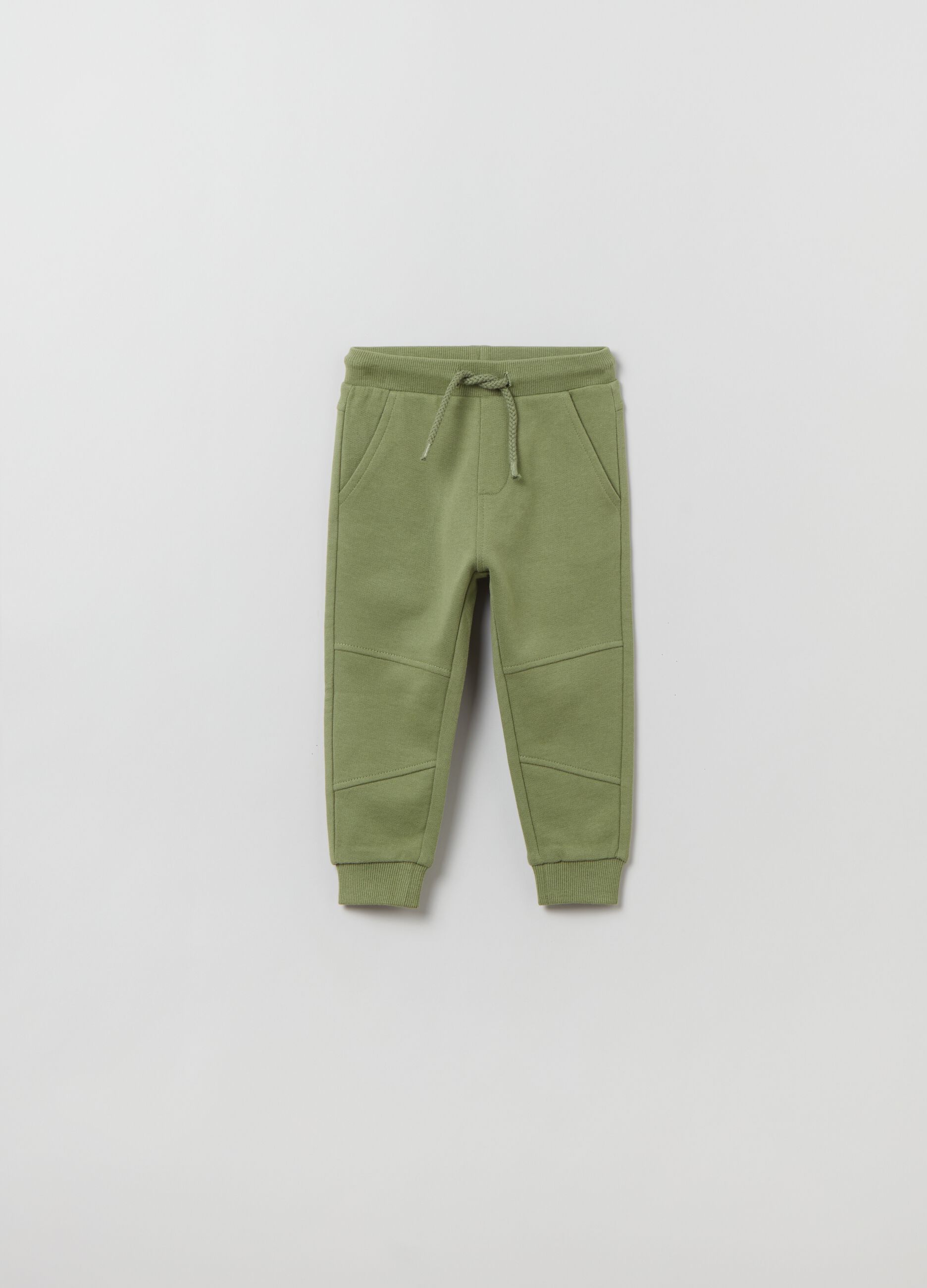 Plush joggers with drawstring