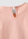 Girls' pink pure cotton regular fit T-shirt with teddy bear_3