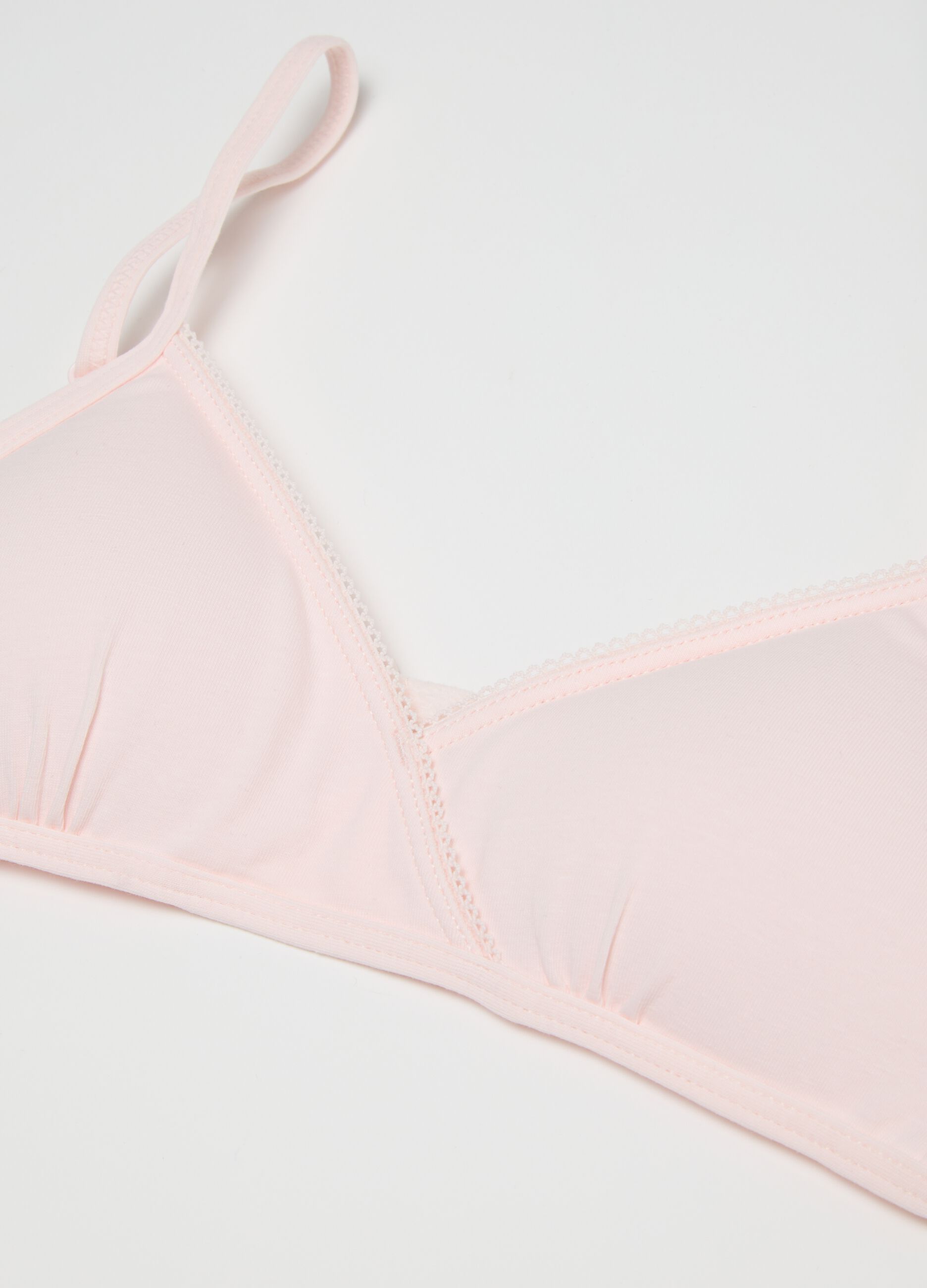 Girls' Pink Cotton Regular Fit Bra