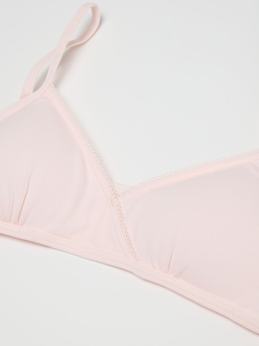 Girls' Pink Cotton Regular Fit Bra_3