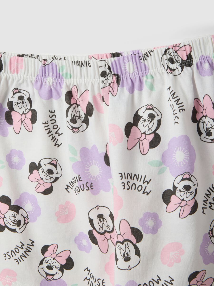 Pigiama in puro cotone bianco da bambina regular fit con Minnie_3