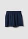 Short blu in misto cotone con vita elasticizzata_4
