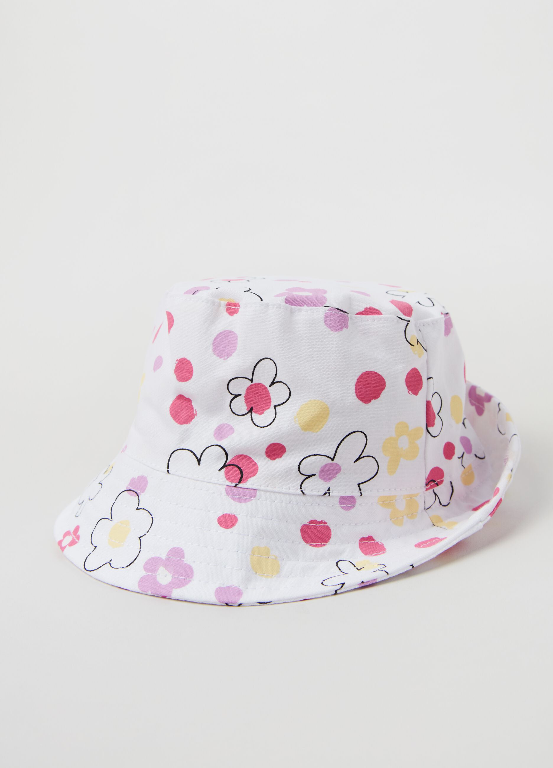 Cappello alla pescatora stampa fiori_1