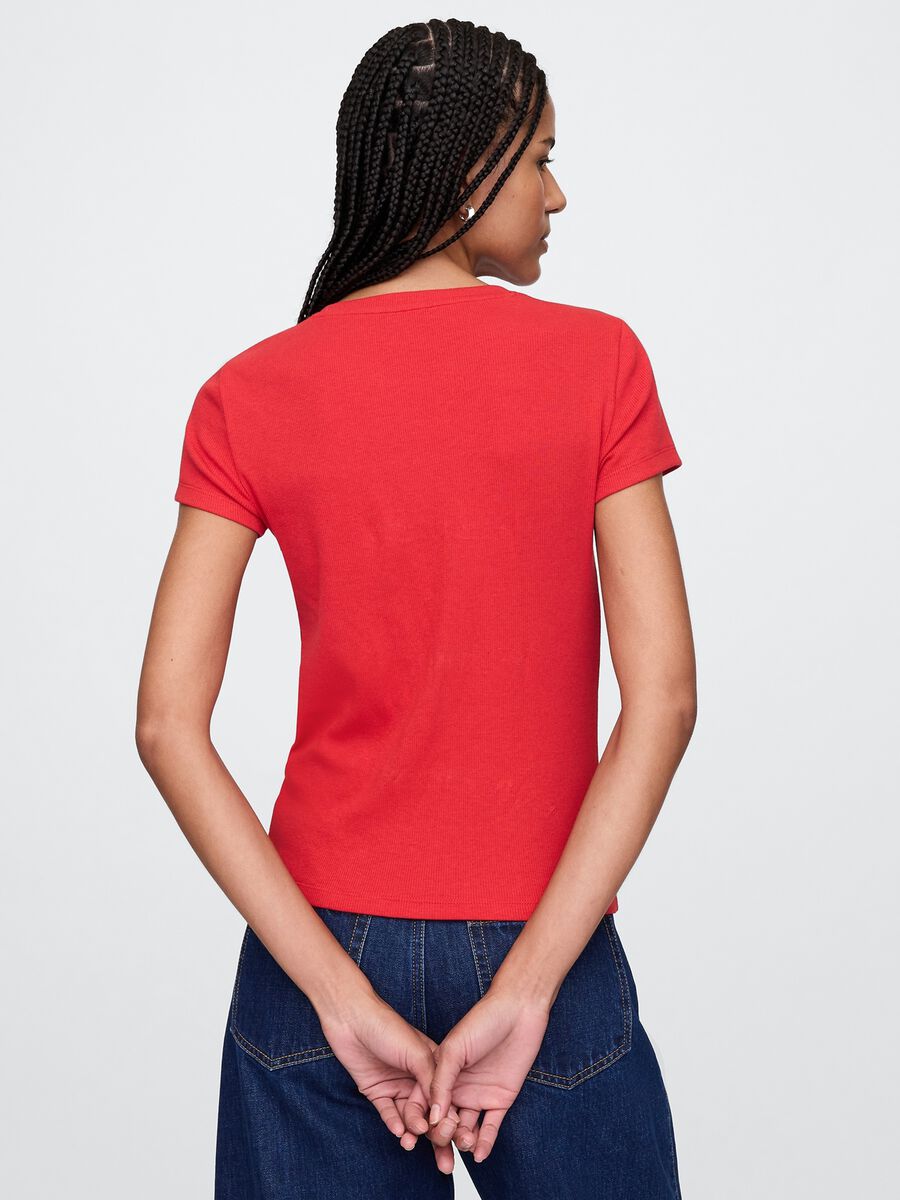 Slim-fit T-shirt in ribbed cotton_2