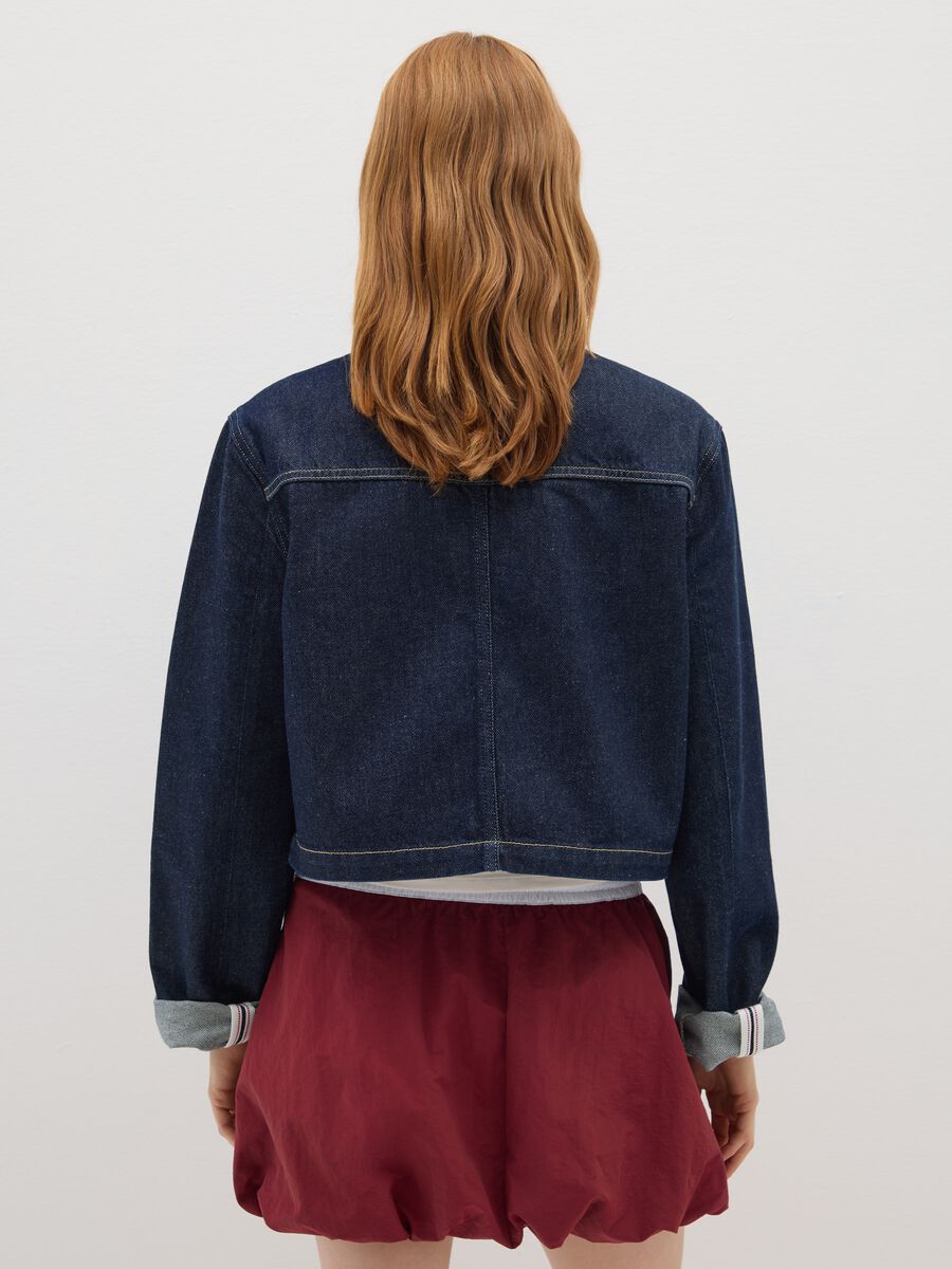 Blue pure cotton jacket regular fit_2