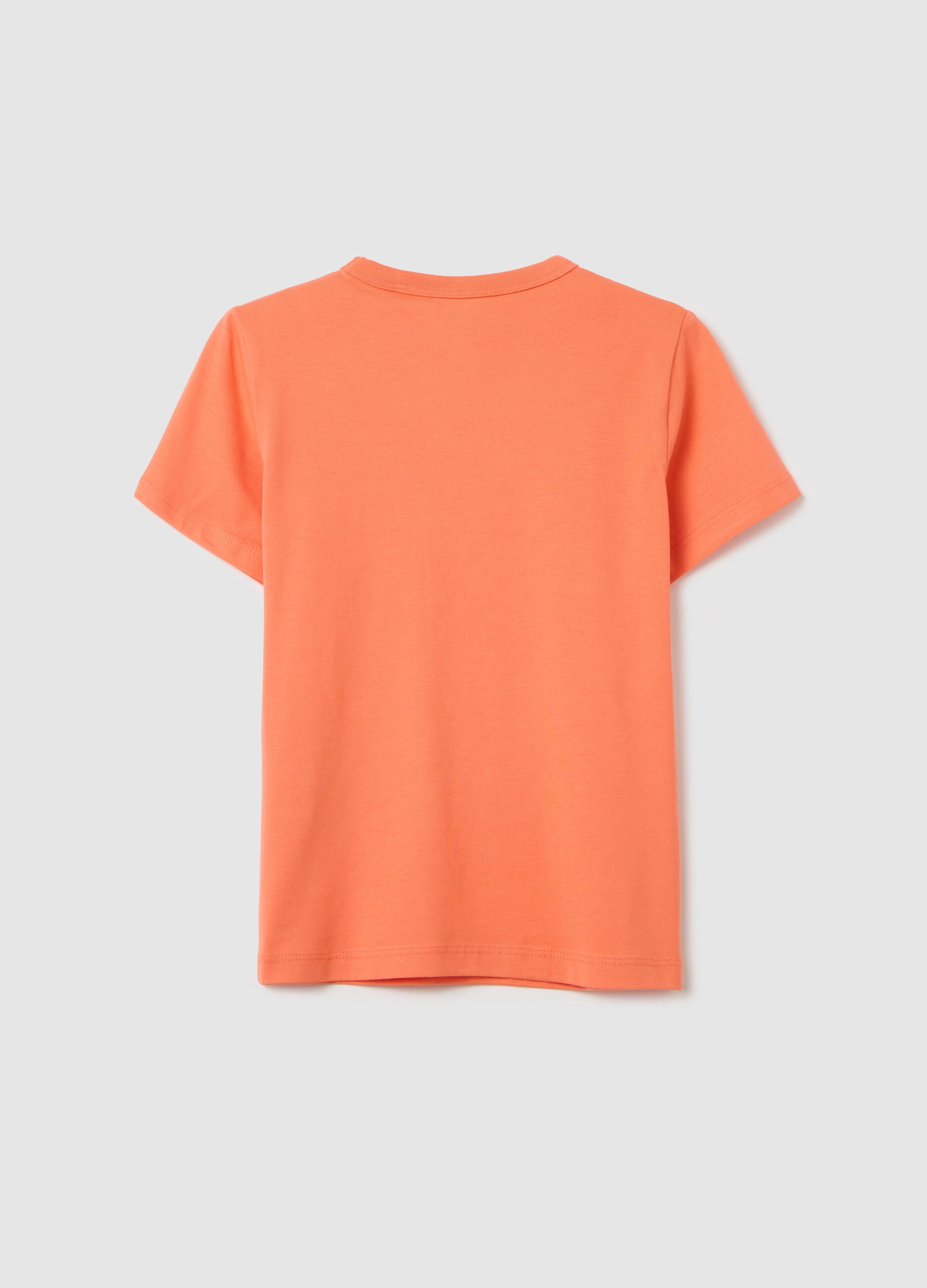 T-shirt in cotone bio con scollo rotondo