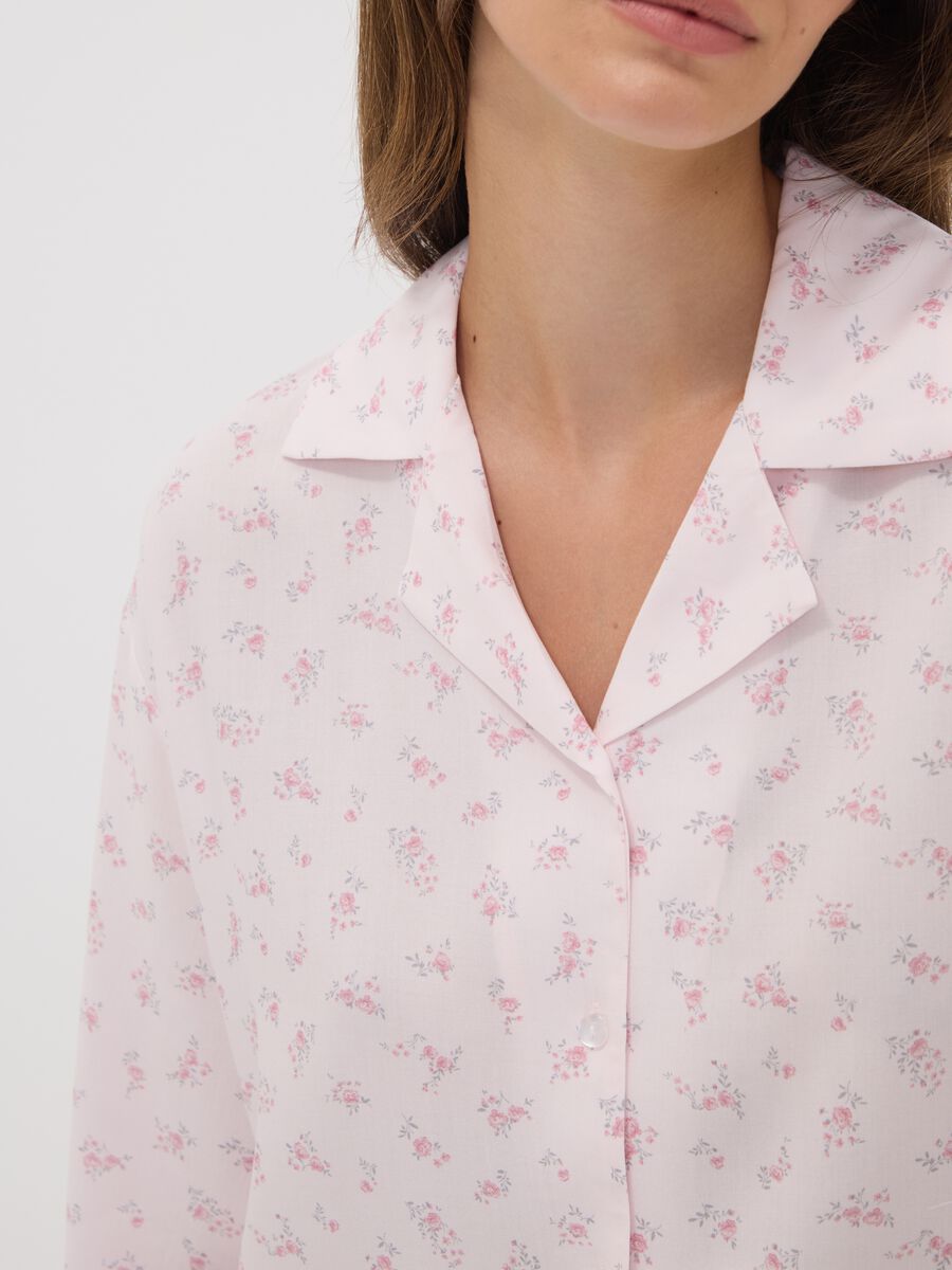 Pink floral pure viscose pyjama T-shirt_2