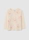Beige long-sleeve cotton t-shirt with bear print_0