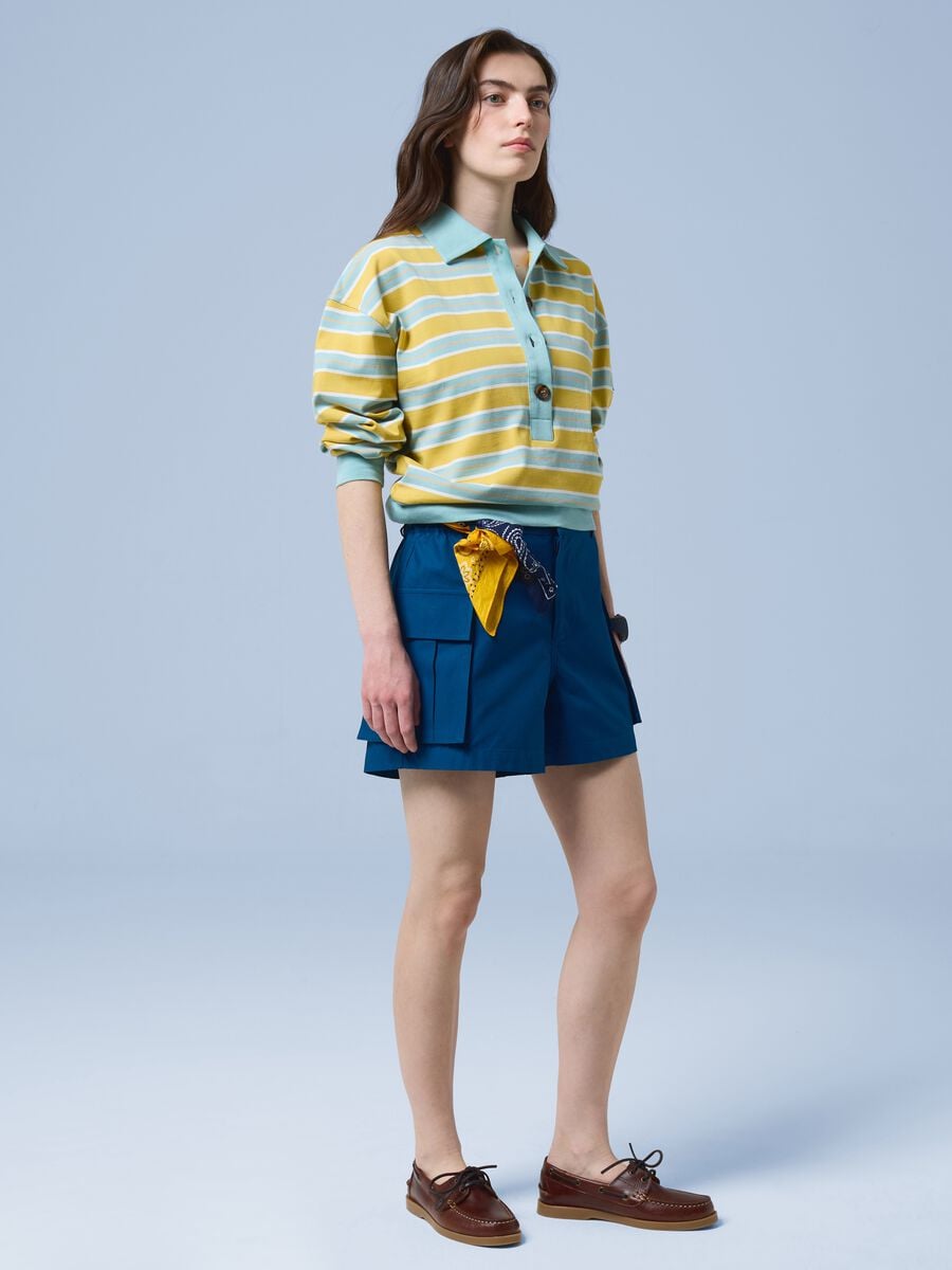 ALTAVIA SAILING long-sleeve striped polo shirt in pure cotton_0